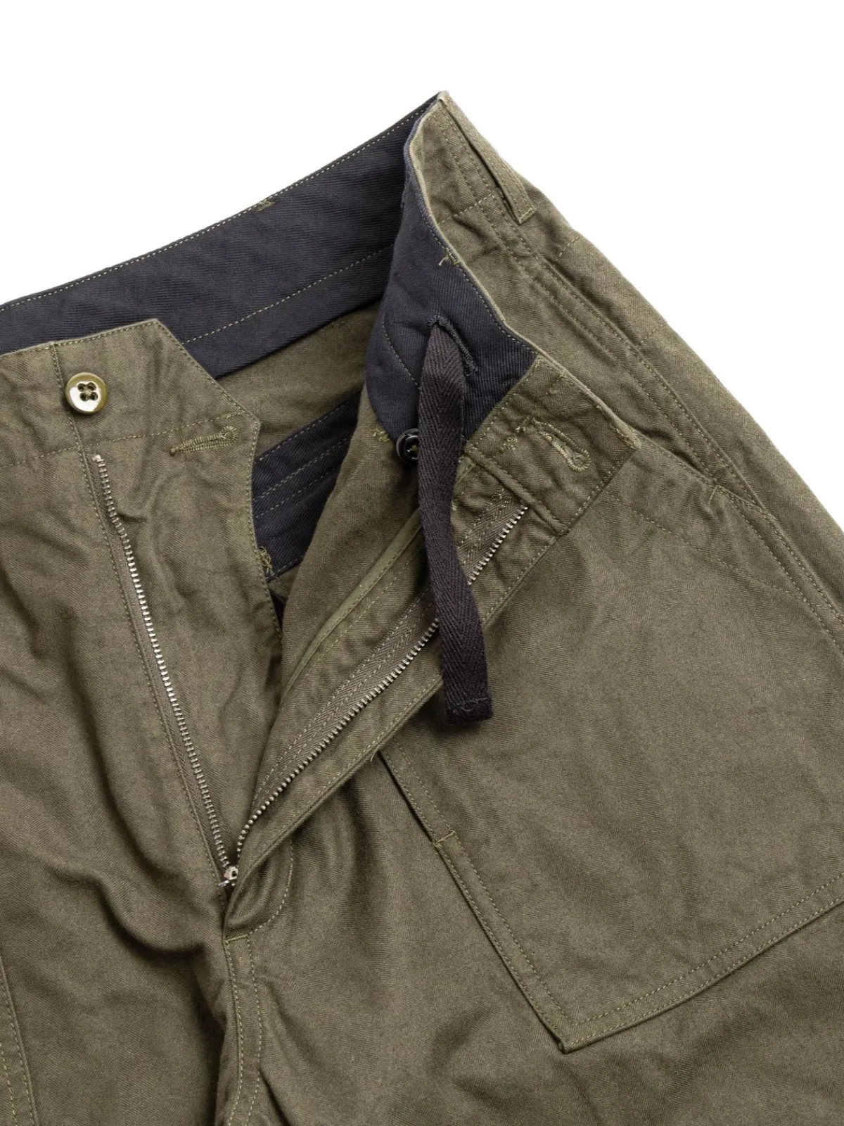 FATIGUE PANT OLIVE COTTON BRUSHED HB | Engineered Garments Clearance