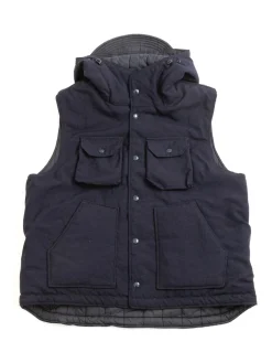 FIELD VEST DARK NAVY WOOL UNIFORM SERGE | Engineered Garments New