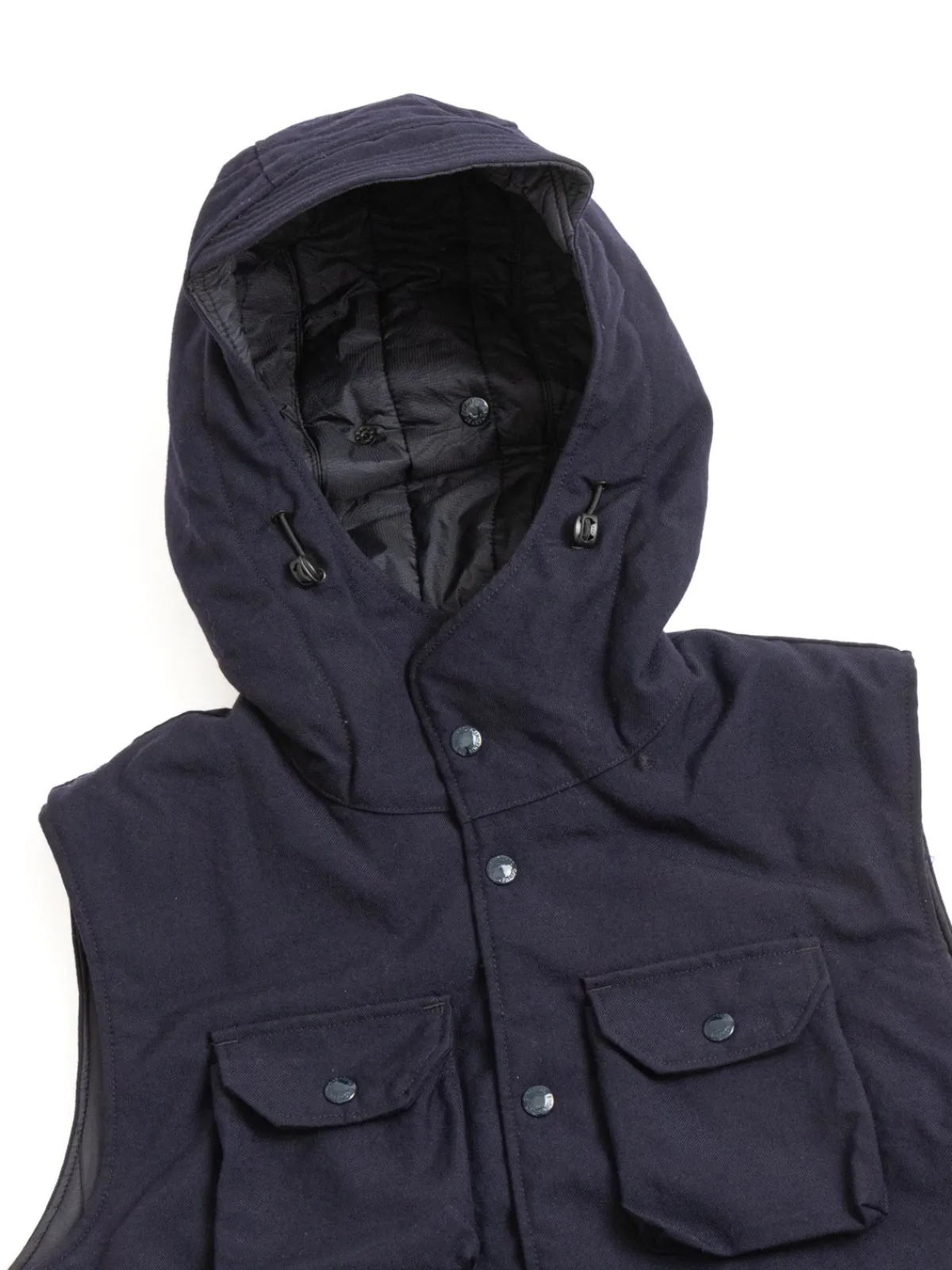 FIELD VEST DARK NAVY WOOL UNIFORM SERGE | Engineered Garments New
