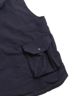 FIELD VEST DARK NAVY WOOL UNIFORM SERGE | Engineered Garments New