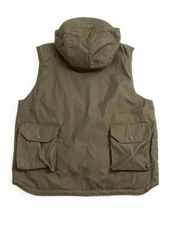 FIELD VEST OLIVE CP WEATHER POPLIN | Engineered Garments New