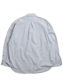 FLANNEL CHECK BIG POCKET WORK SHIRT BLUE | H.UNIT Shop