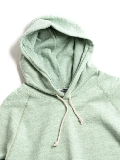 88/12 HEATHER 4 NEEDLE RAGLAN HOODIE GREEN | DENIME Hot