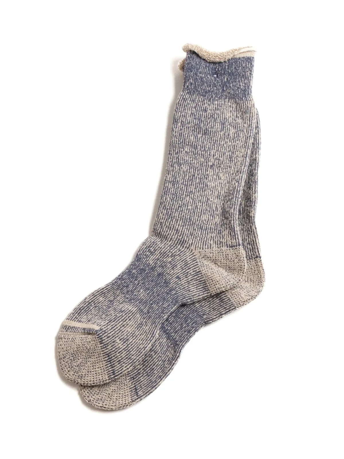 HEMP THICK PILE CREW NAVY MELANGE | Anonymous Ism Outlet