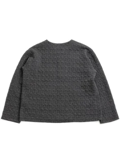 KNIT CARDIGAN CHARCOAL PC QUILTED JERSEY | Engineered Garments Best