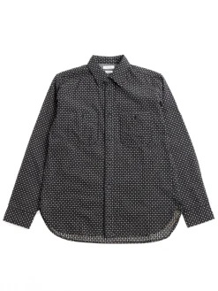KURUME CROSS WORK SHIRT BLACK | SEUVAS Discount