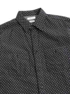 KURUME CROSS WORK SHIRT BLACK | SEUVAS Discount