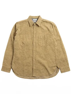 KURUME CROSS WORK SHIRT MUSTARD | SEUVAS Sale