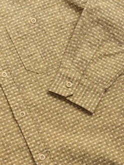 KURUME CROSS WORK SHIRT MUSTARD | SEUVAS Sale