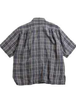 LINEN OPEN COLLAR  SHIRT BLUE | SEUVAS Flash Sale
