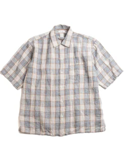 LINEN OPEN COLLAR SHIRT GRAY | SEUVAS Store