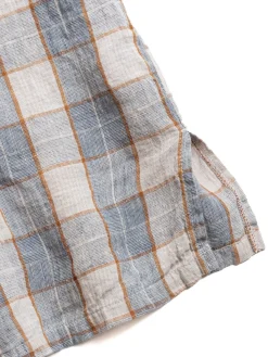 LINEN OPEN COLLAR  SHIRT GRAY | SEUVAS Store
