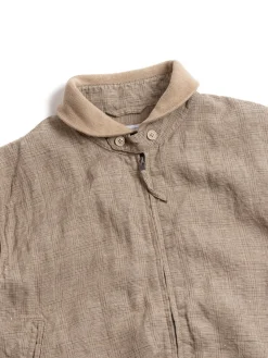 LL JACKET BEIGE LINEN GLEN PLAID | Engineered Garments Sale