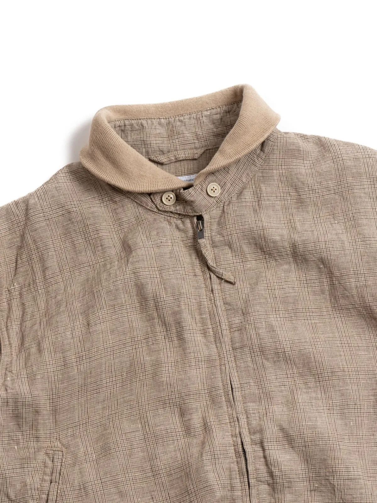 LL JACKET BEIGE LINEN GLEN PLAID | Engineered Garments Sale