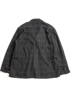 LOITER JACKET CHARCOAL LT. BLUE POLY WINDOPANE | Engineered Garments Hot