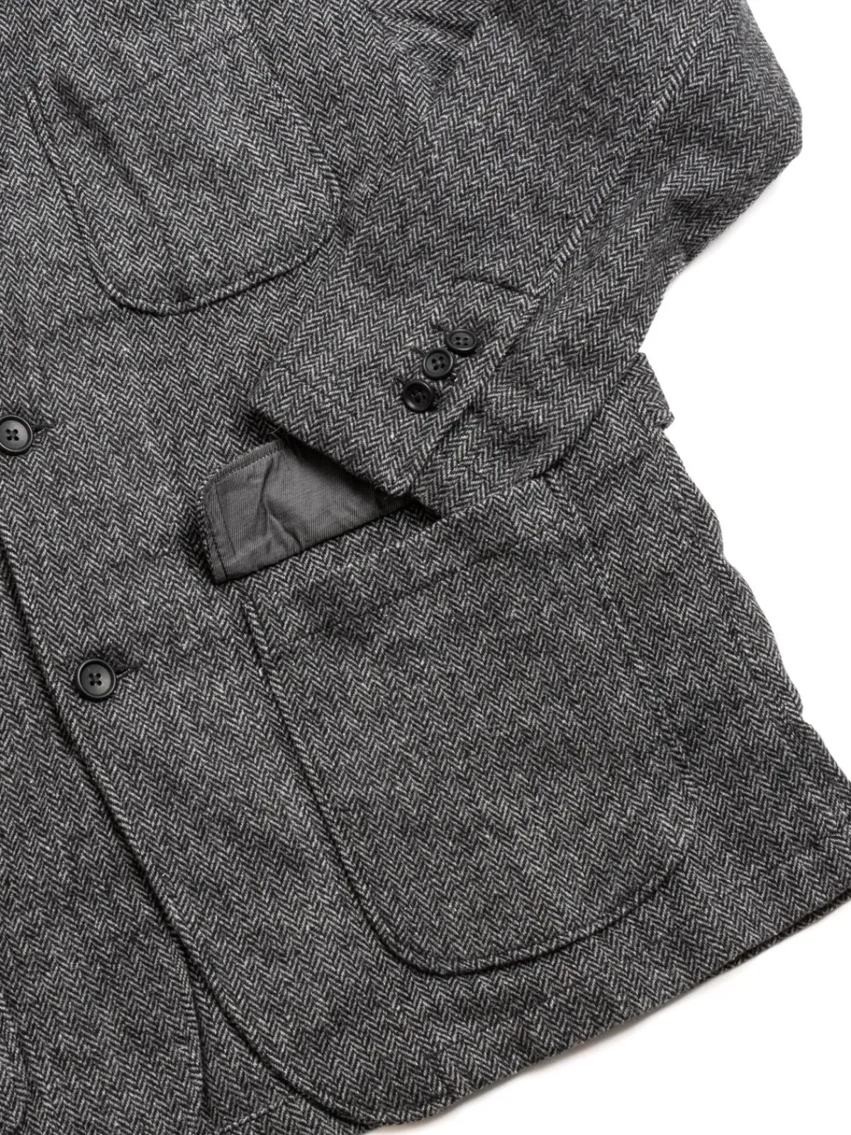 LOITER JACKET GREY POLY WOOL HERRINGBONE | Engineered Garments Discount