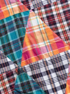 LONG SCARF MULTI COLOR PATCHWORK TRIANGLE PLAID | Engineered Garments Best Sale