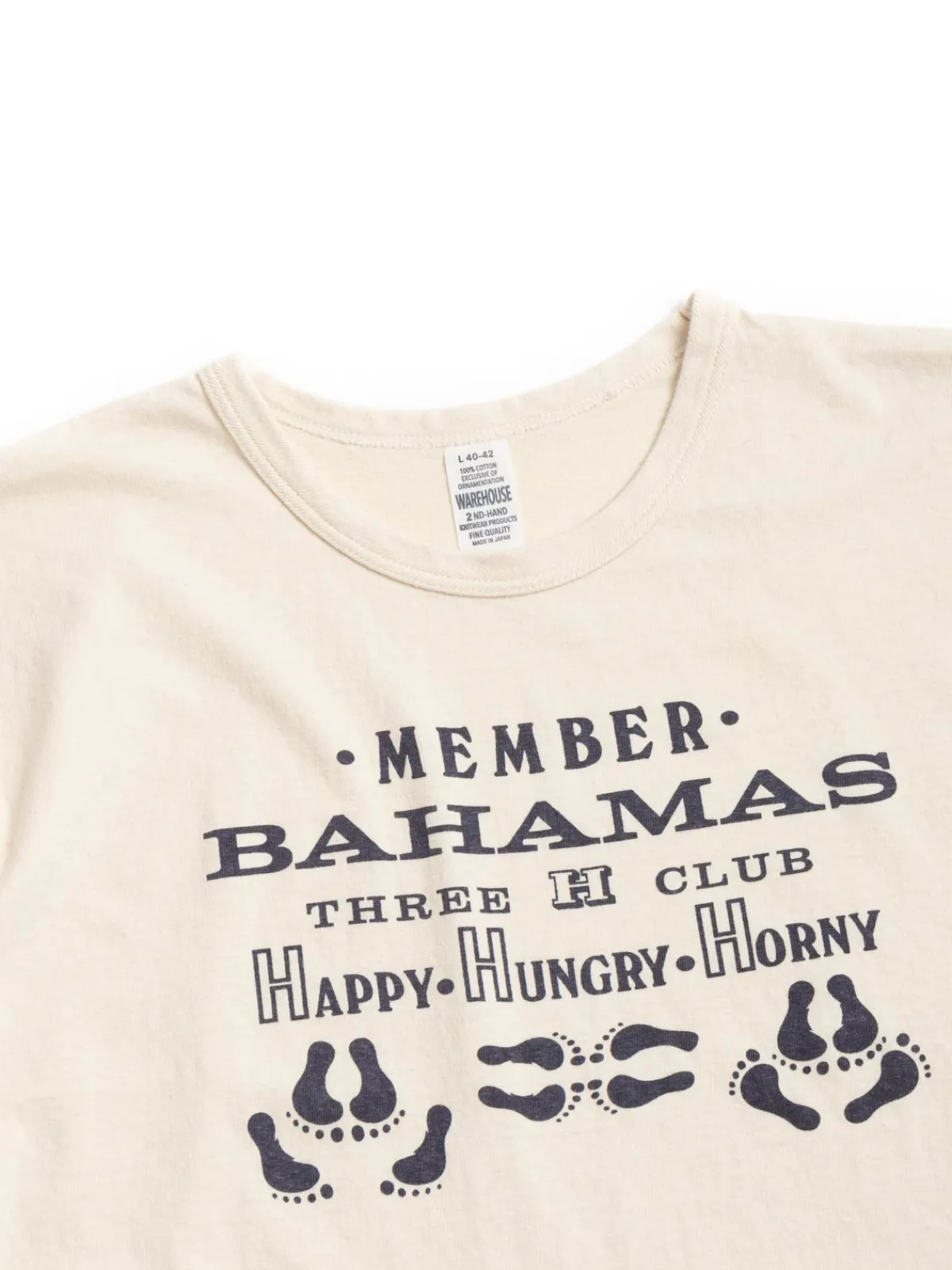 LOT 4064 BAHAMAS T–SHIRT CREAM | Warehouse & Co New
