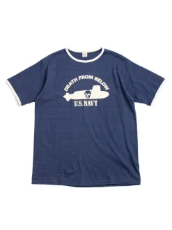 LOT 4059 DEATH FROM BELOW NAVY/CREAM | Warehouse & Co Flash Sale