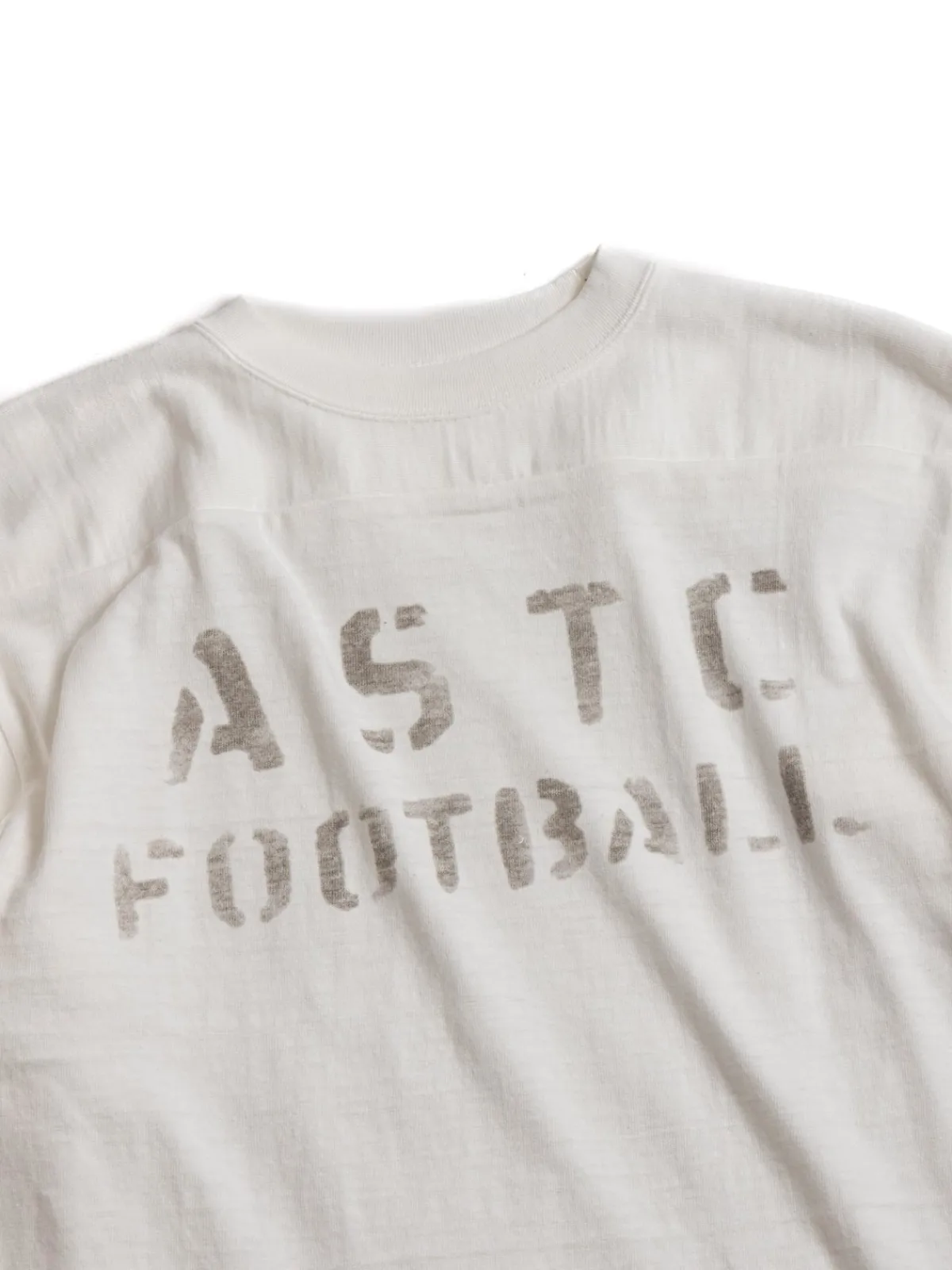 LOT 4063 ¾ SLEEVE FOOTBALL TEE ASTC OFF WHITE | Warehouse & Co Fashion