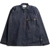 LOT 22131880 HEAVY LEATHER BOUND JUMPER INDIGO DENIM | Warehouse & Co Fashion