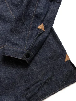 LOT 22131880 HEAVY LEATHER BOUND JUMPER INDIGO DENIM | Warehouse & Co Fashion