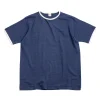 LOT 4059 PLAIN T&ndash;SHIRT NAVY / CREAM | Warehouse & Co Store