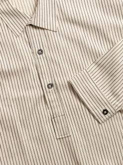LOT 3045 PULLOVER SHIRT SELVEDGE DOBBY STRIPE | Warehouse & Co Cheap
