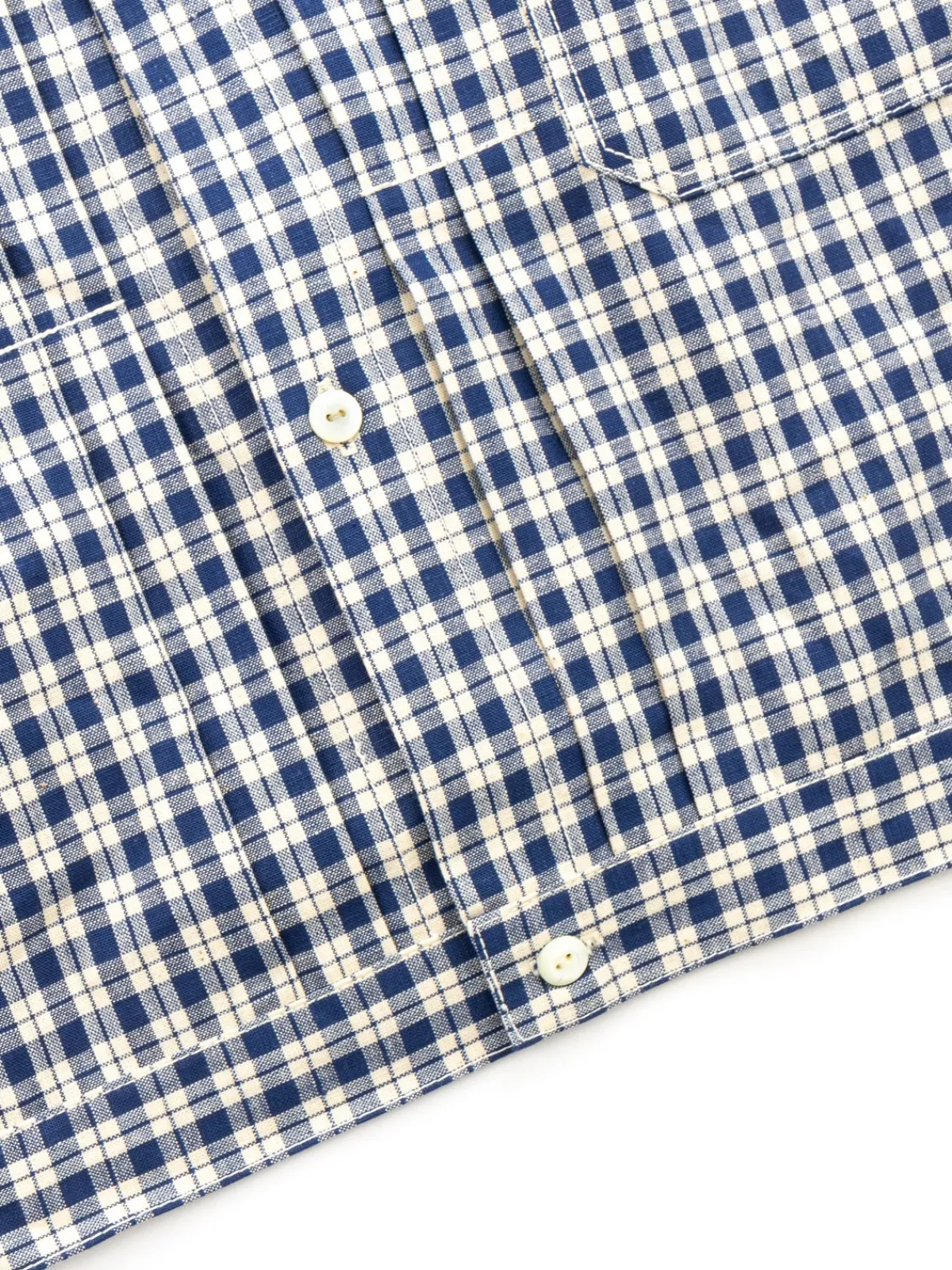 LOT 2166 SHIRT INDIGO CHECK R.COLLAR COLOUR 1 | Warehouse & Co Fashion
