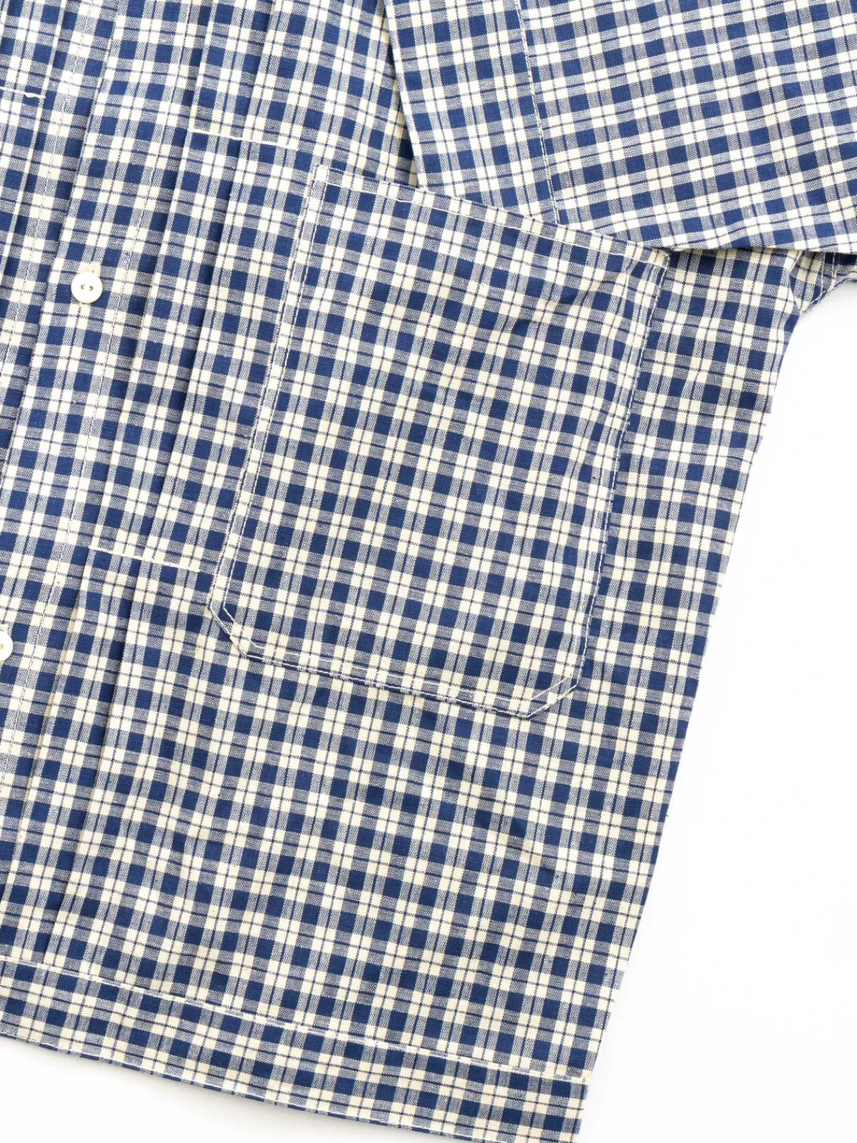 LOT 2166 SHIRT INDIGO CHECK R.COLLAR COLOUR 1 | Warehouse & Co Fashion