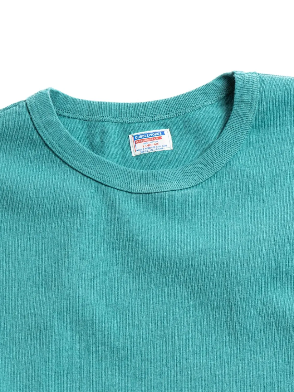 LOT.58001 H.W. L/S TEE PIGMENT DYE TURQUOISE | DUBBLE WORKS Clearance