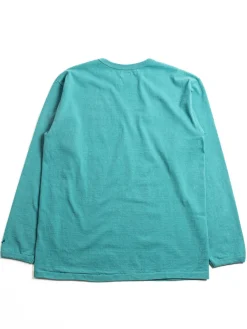 LOT.58001 H.W. L/S TEE PIGMENT DYE TURQUOISE | DUBBLE WORKS Clearance