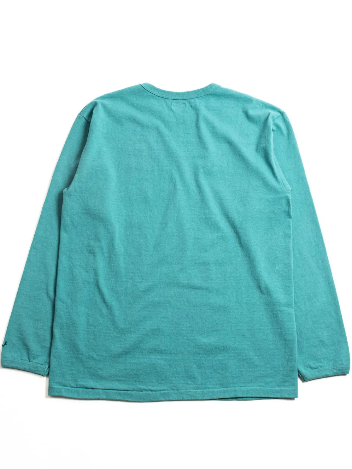 LOT.58001 H.W. L/S TEE PIGMENT DYE TURQUOISE | DUBBLE WORKS Clearance