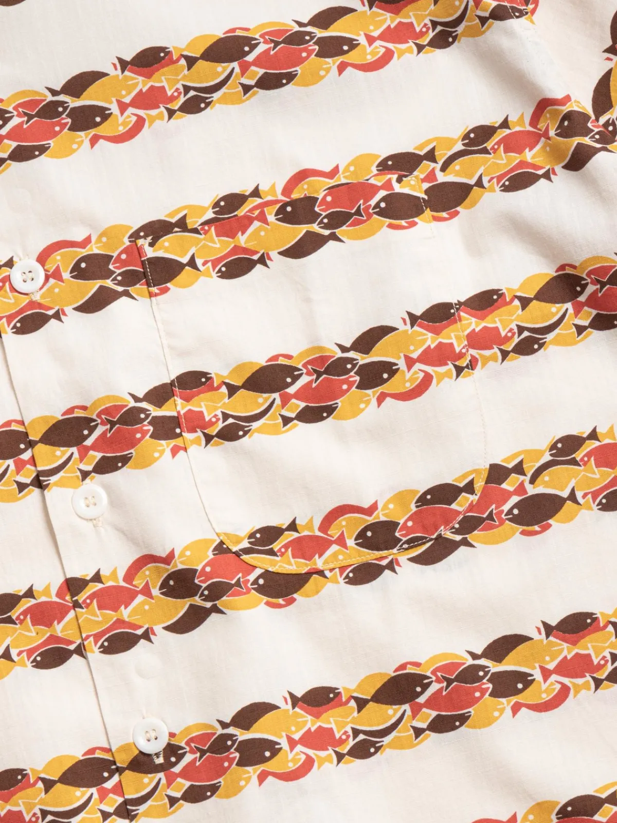 LOT JG–18 SCHOOL OF FISH SHIRT BROWN | Warehouse & Co Store