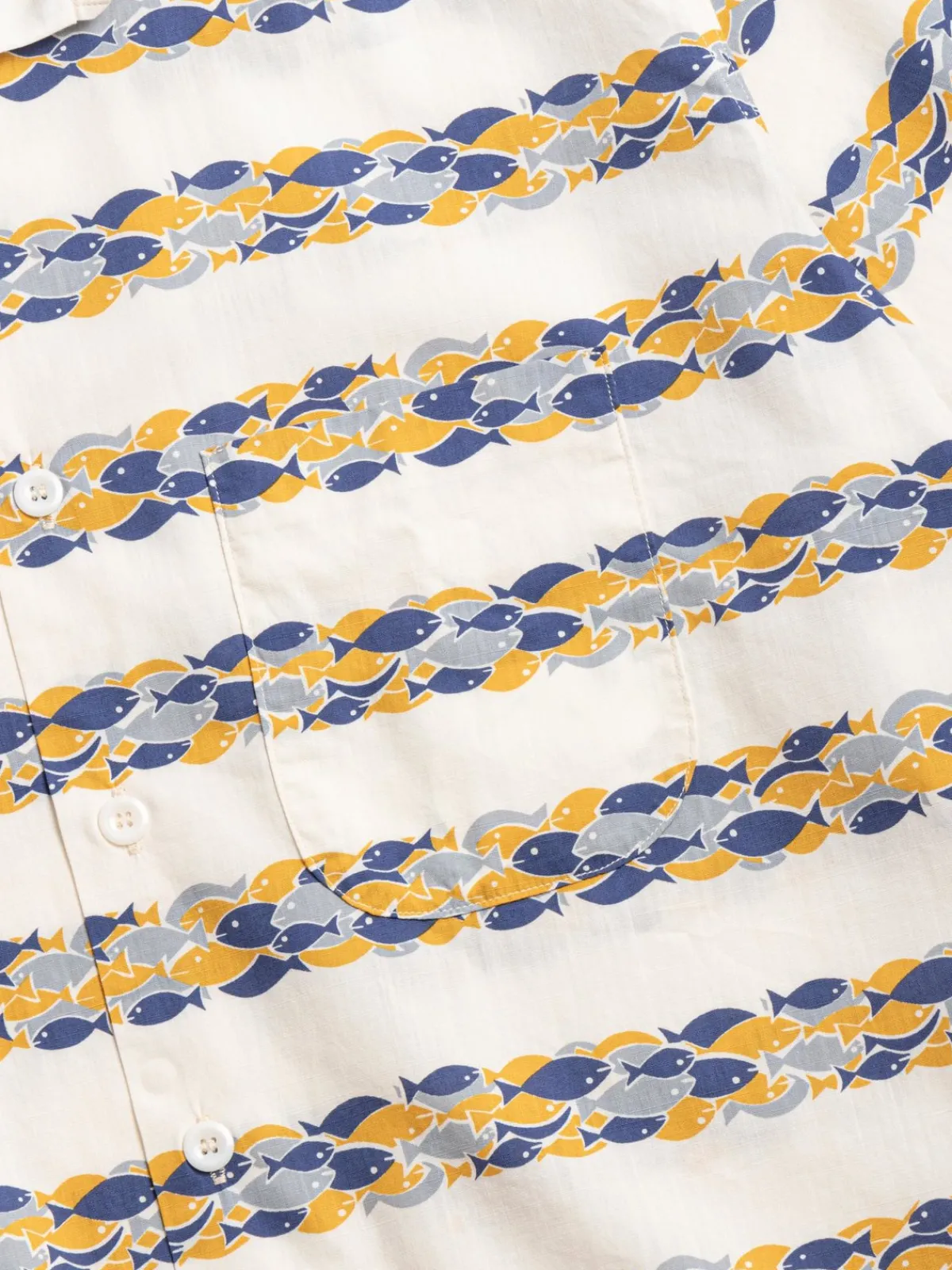 LOT JG–18 SCHOOL OF FISH SHIRT NAVY | Warehouse & Co Cheap