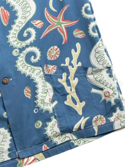 LOT JG–19 SEAHORSE V STARFISH PRINT BLUE | Warehouse & Co New