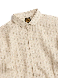 LOT JG&ndash;29R HUDSON SHIRT/DOT FLORAL/ROUND COLLAR BROWN | Warehouse & Co Cheap