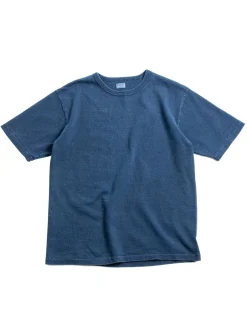 LOT 37001PD HEAVY S/S PIGMENT DYED TEE INDIGO | DUBBLE WORKS Online