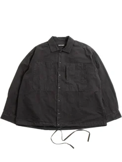 MILI VOLUME SHIRT TOUGH COTTON BLACK | CASEY CASEY Best Sale