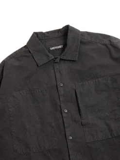 MILI VOLUME SHIRT TOUGH COTTON BLACK | CASEY CASEY Best Sale