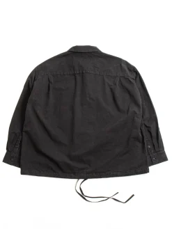 MILI VOLUME SHIRT TOUGH COTTON BLACK | CASEY CASEY Best Sale