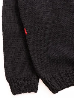 MIX STITCH JUMPER WOOLY BLACK | CASEY CASEY New