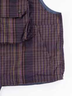 Multi Color Nyco Plaid Cover Vest | Engineered Garments Online