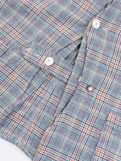 Navy/Green/Orange CP Glen Plaid Upland Vest | Engineered Garments Hot