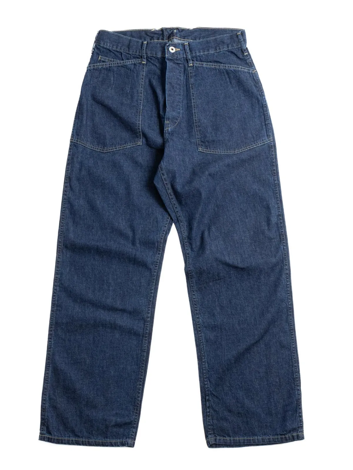 (1301–8DI) ARMY PANTS INDIGO DENIM YELLOW STITCH | Post O’alls Hot
