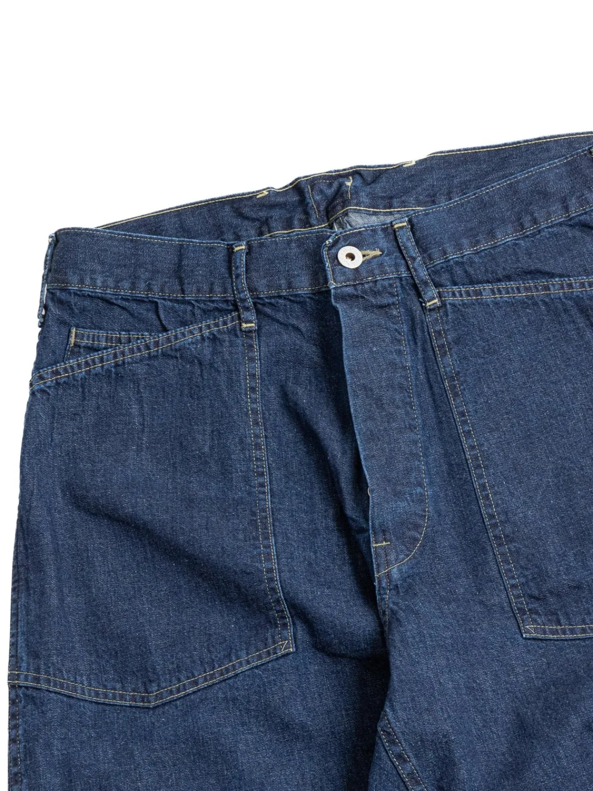 (1301–8DI) ARMY PANTS INDIGO DENIM YELLOW STITCH | Post O’alls Hot