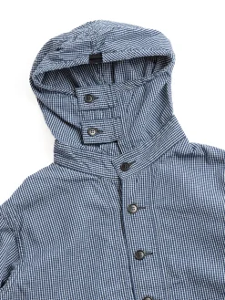 (1105&ndash;ICI) NAVY PARKA INDIGO CHECK | Post O&rsquo;alls Store