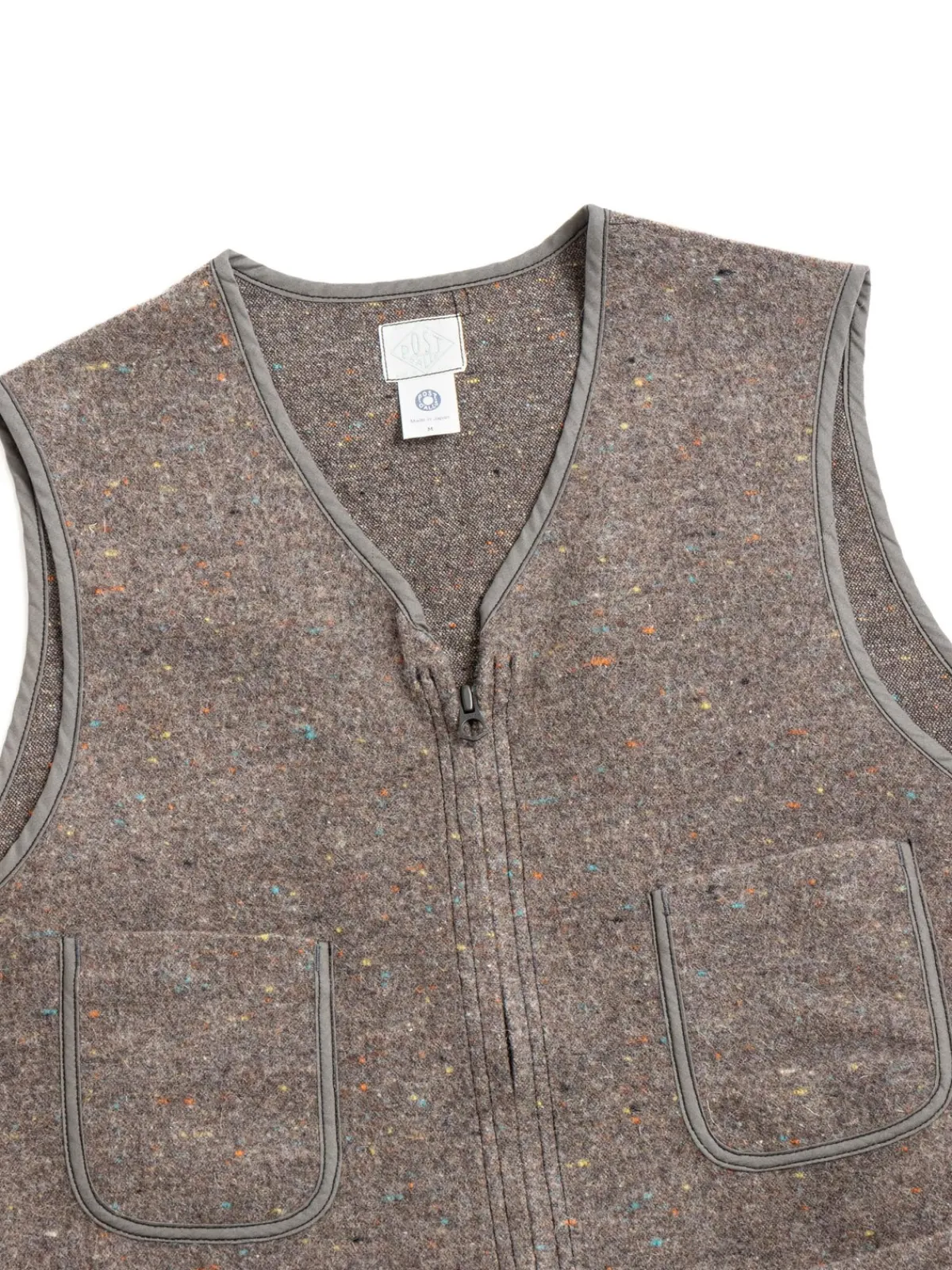 (1502–TWB) FLEECE VEST TRASHED WOOL BASE | Post O’alls New