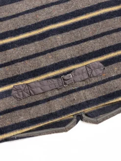 (1502–TWN) FLEECE VEST TRASHED WOOL NAVY STRIPE | Post O’alls Best Sale