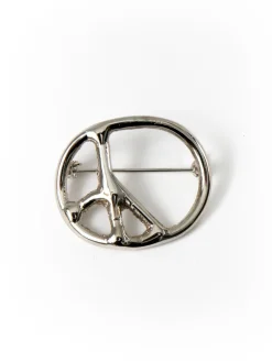 PEACE BROOCH BRASS | Needles Cheap